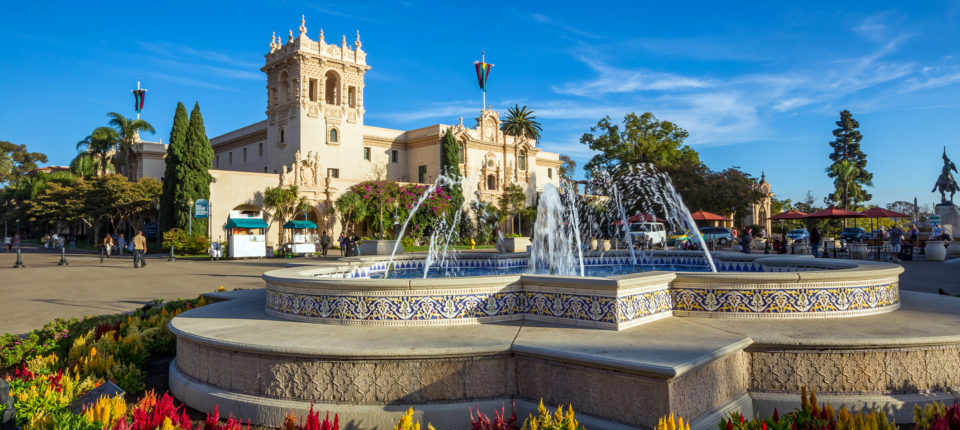Balboa Park fountain in San Diego CA
