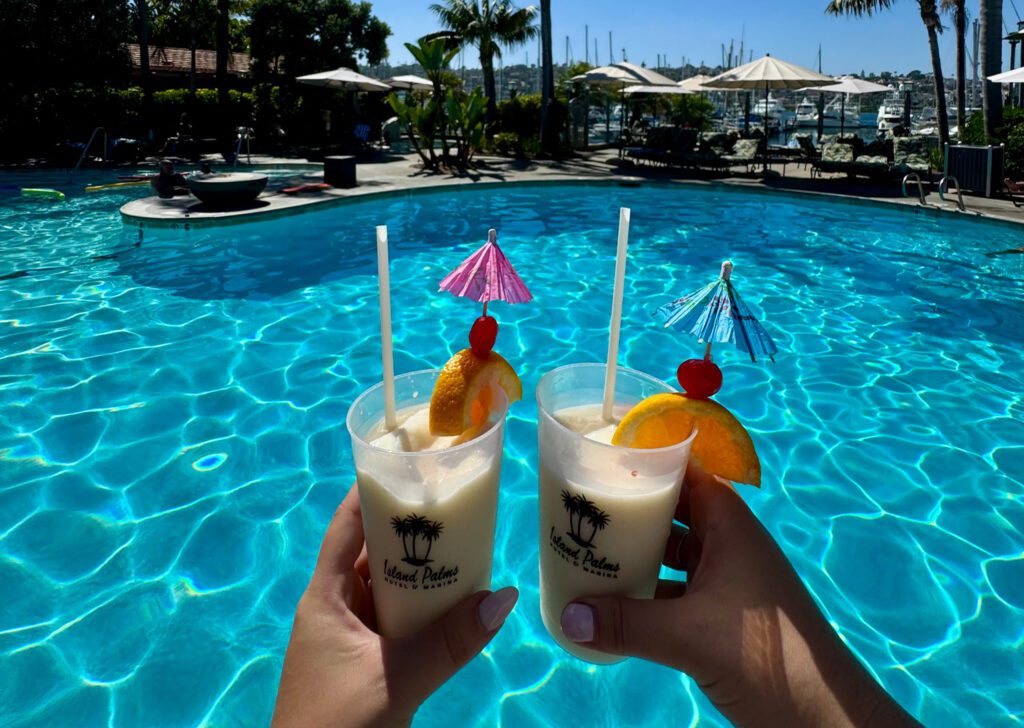 poolside drinks at best western island palms