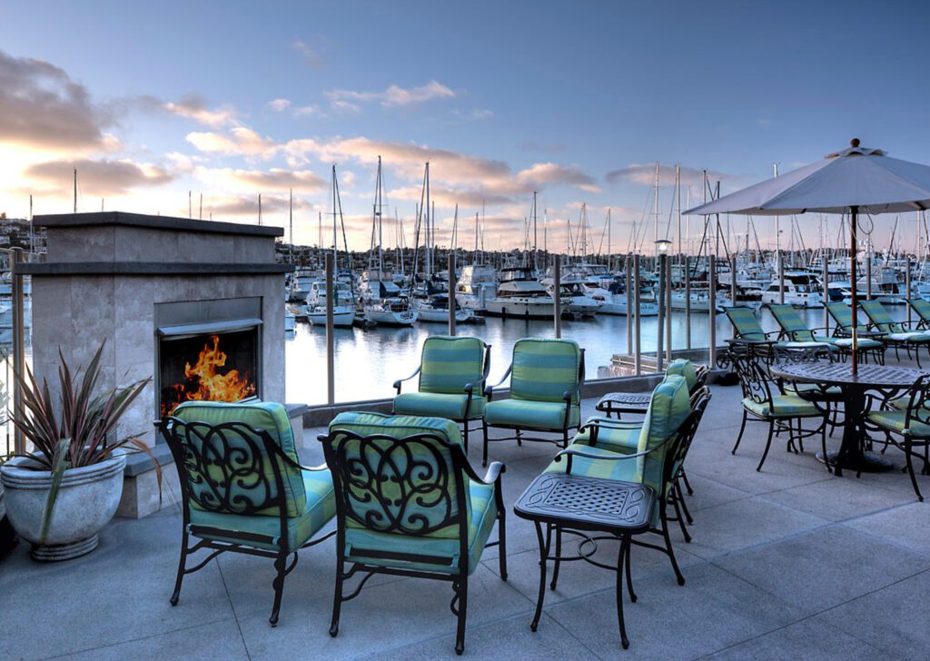 patio by the marina