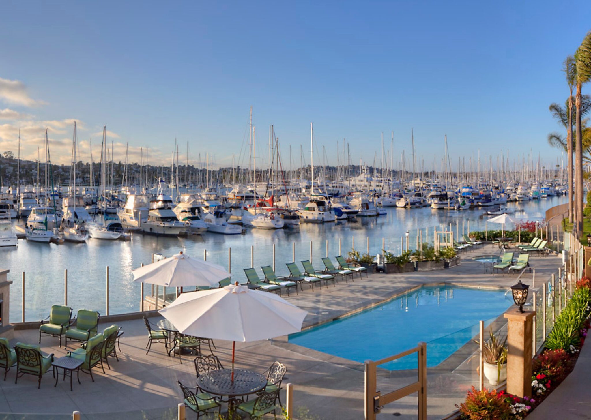 swimming pool and the marina