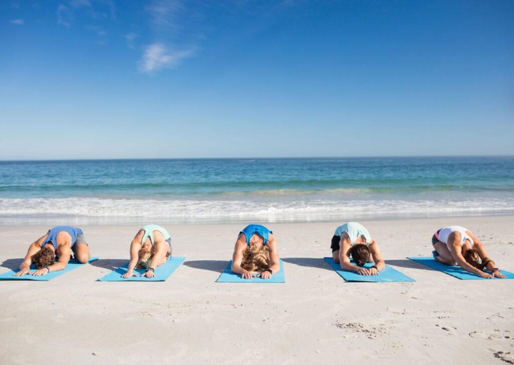 Yoga on the beach