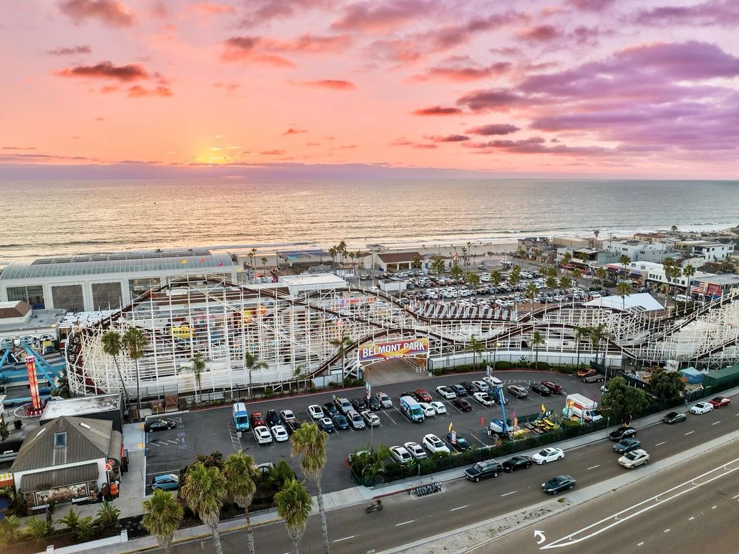 Aerial view of Belmont Park at Sunset