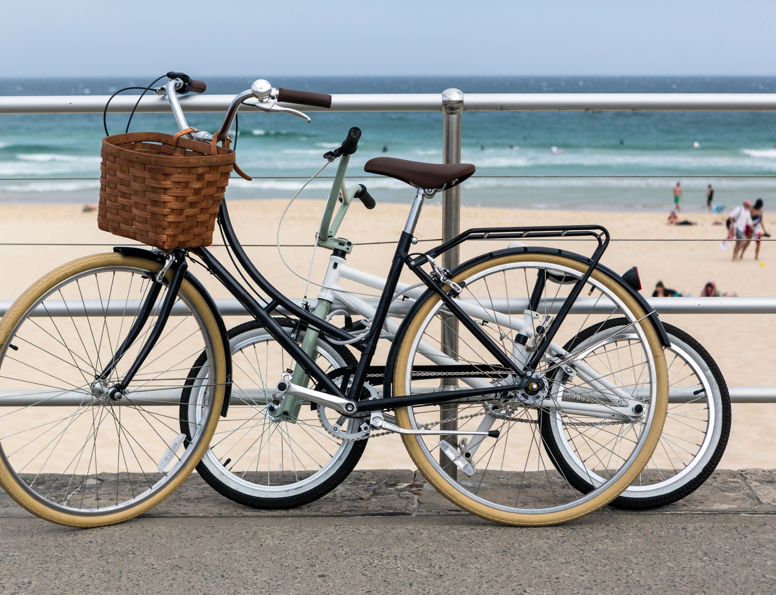 bikes by ocean