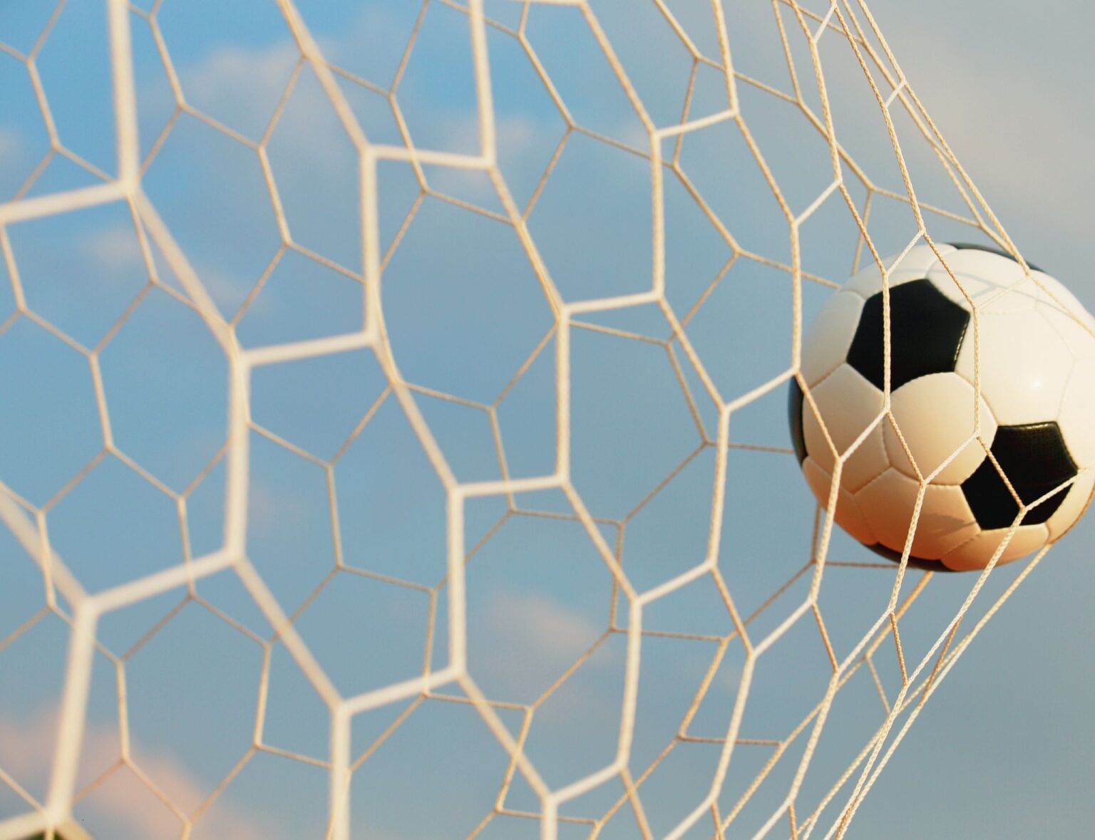 Soccer ball in net