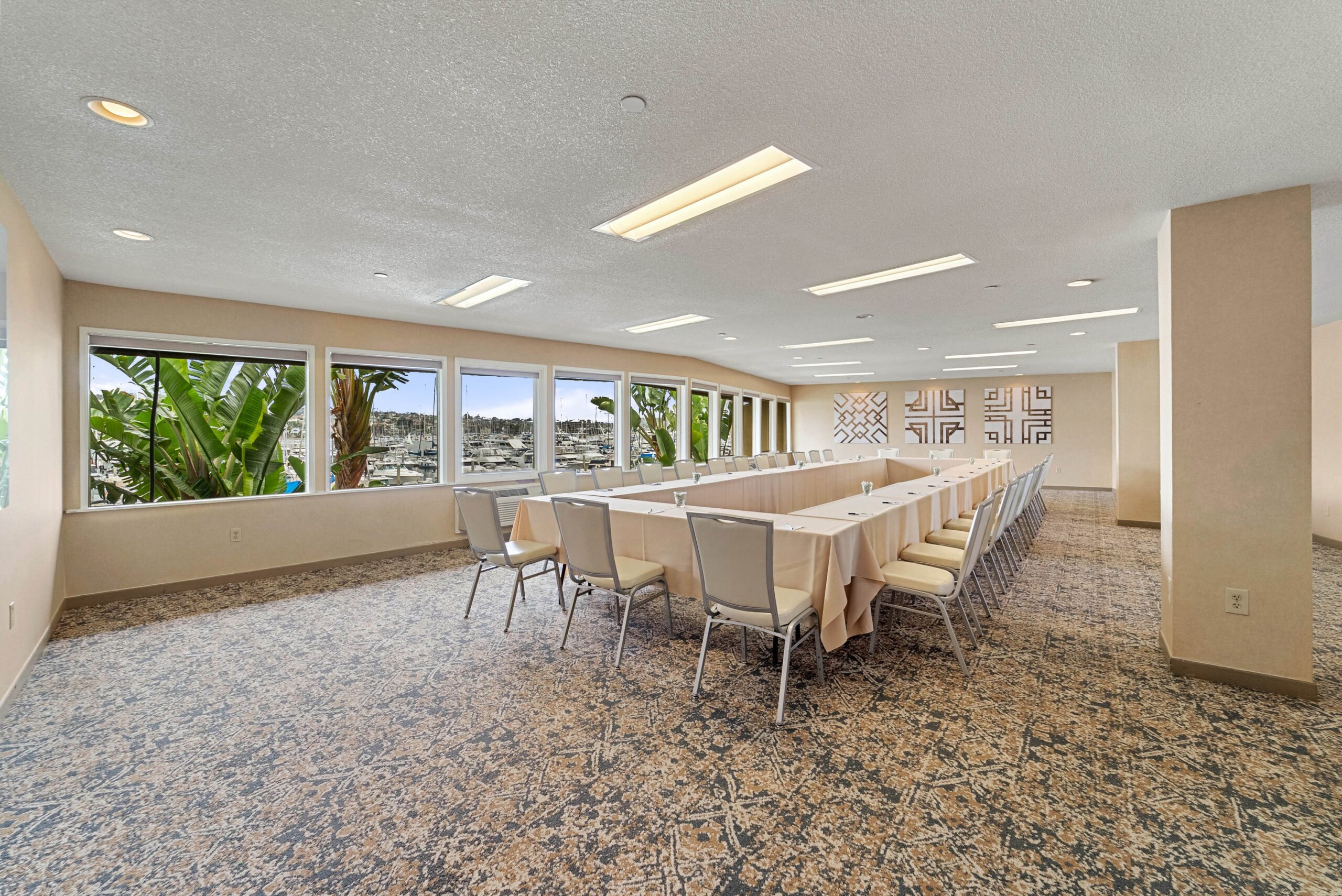 Board room with table and chairs