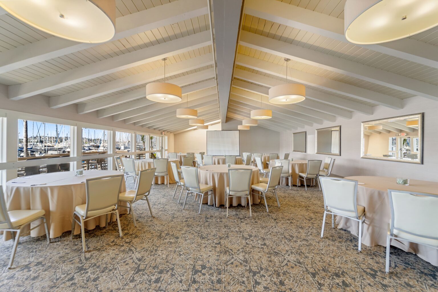 Board room with table and chairs