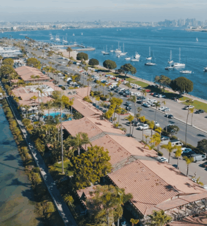 aerial view of shelter island