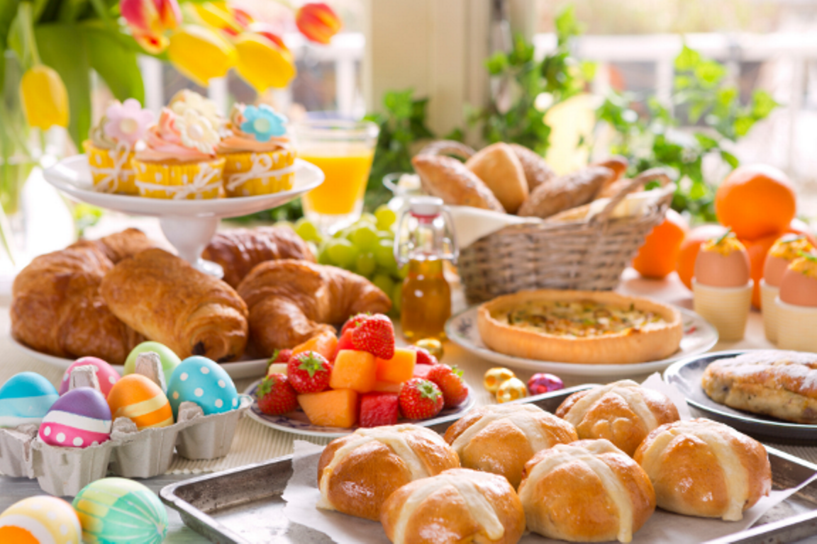easter brunch setup