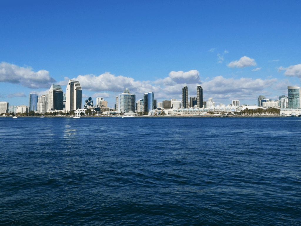san diego harbor from the water