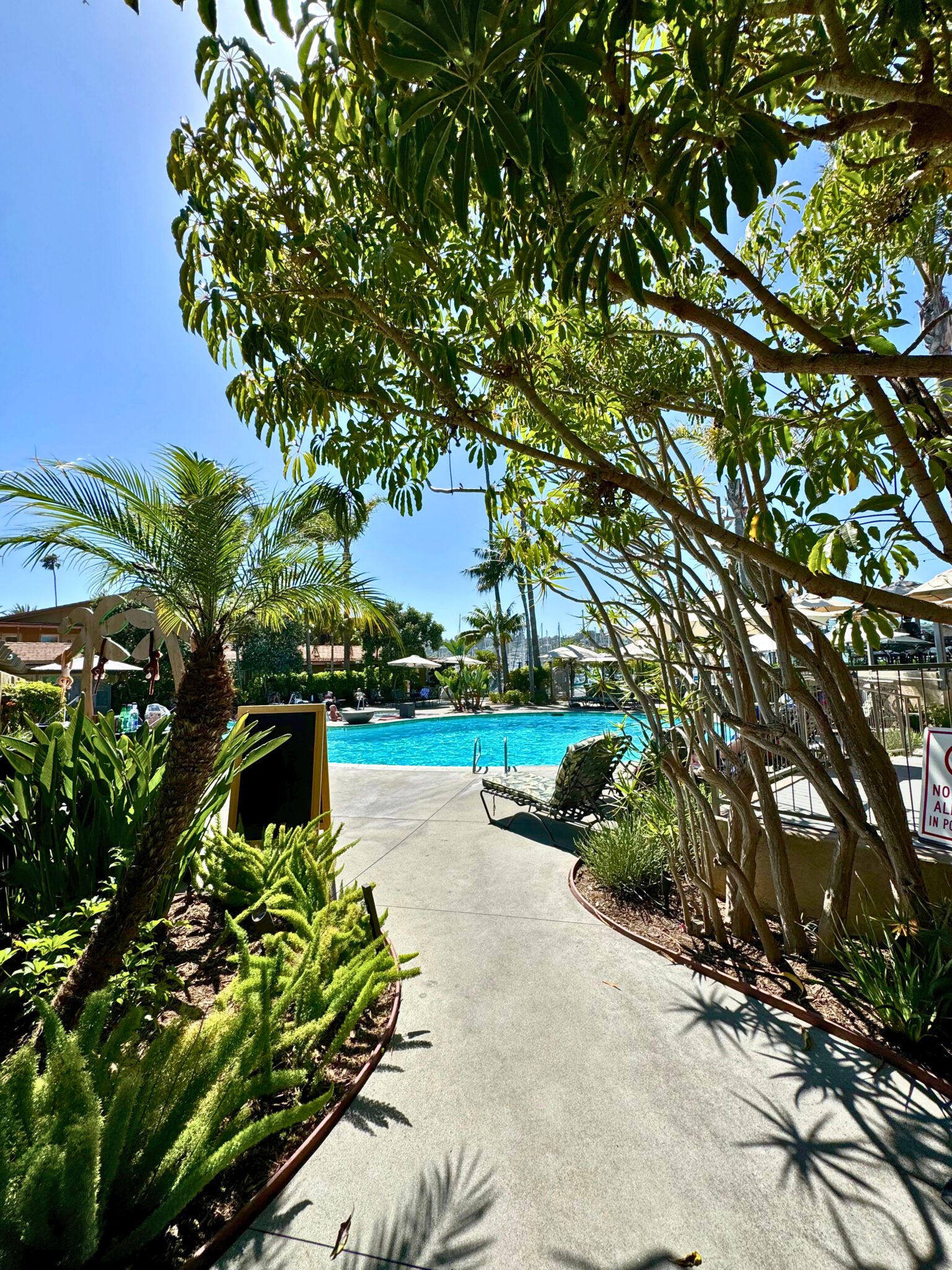 Pathway to pool