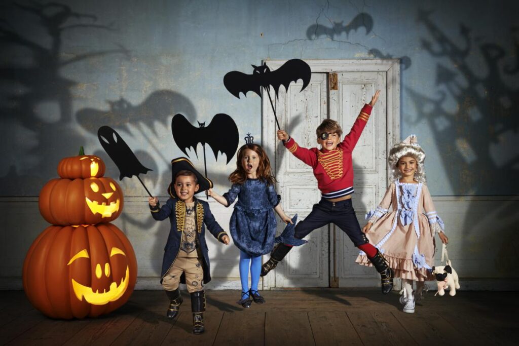 kids in halloween costumes